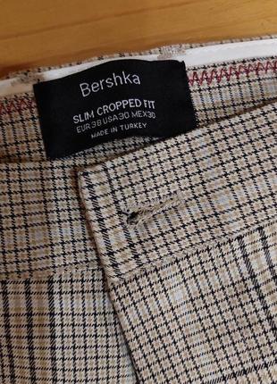 Классические брюки в клетку bershka6 фото