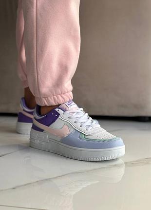 Женские кроссовки nike air force 1 shadow navy blue   #найк