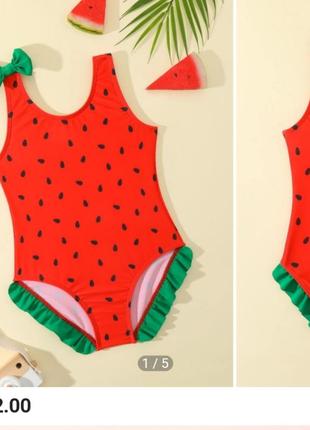 Купальник арбузный арбуз боди красный swimsuit