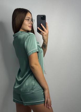 Жіноча шовкова піжама6 фото