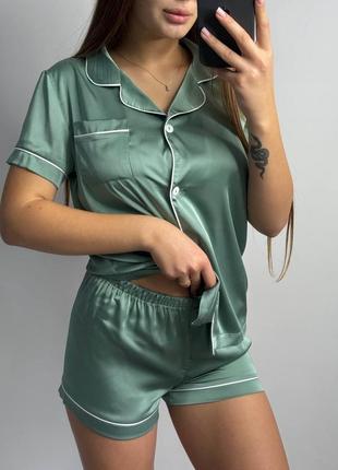 Жіноча шовкова піжама4 фото