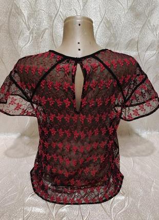 Новая блузка сетка шитье вышивка л 483 фото