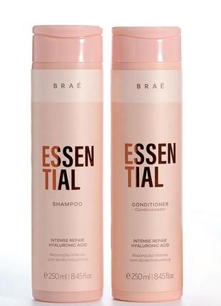 Brae essential shampoo, conditioner шампунь та кондиціонер для сухого пошкодженого волосся