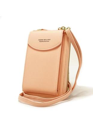 Жіноча сумка-гаманець baellerry forever young абрикосова1 фото
