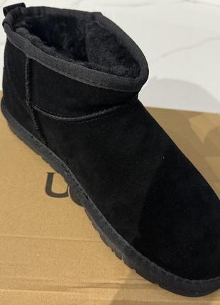 Ugg australia usa ultra mini ii чорні овчина ультра міні угг1 фото