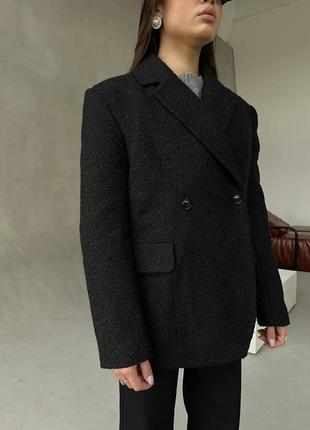 Жакет пальто, стильный вариант мужского кроя5 фото