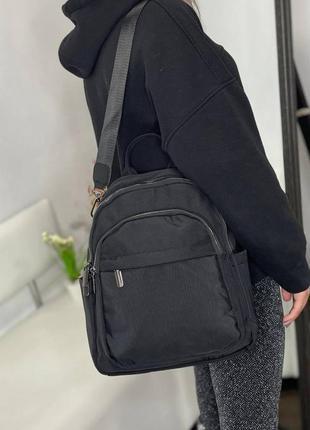 Жіночий шикарний та якісний рюкзак сумка для дівчат 
чорний3 фото