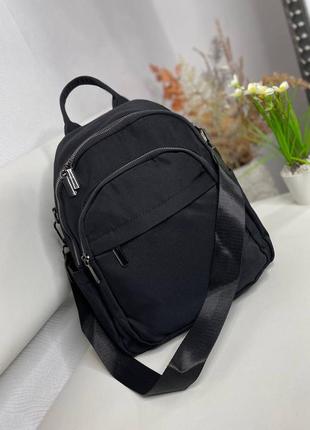 Жіночий шикарний та якісний рюкзак сумка для дівчат 
чорний2 фото