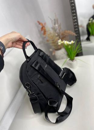 Жіночий шикарний та якісний рюкзак сумка для дівчат 
чорний7 фото