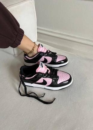 Женские кроссовки nike sb dunk white pink lacquer