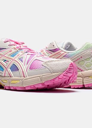 Кроссовки спортивные женские asics gel kahana 8 white pink4 фото