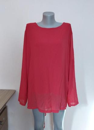 Красная легкая блуза свободного фасона