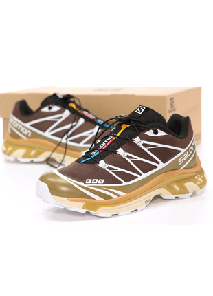 Мужские беговые кроссовки salomon xt-6 brown