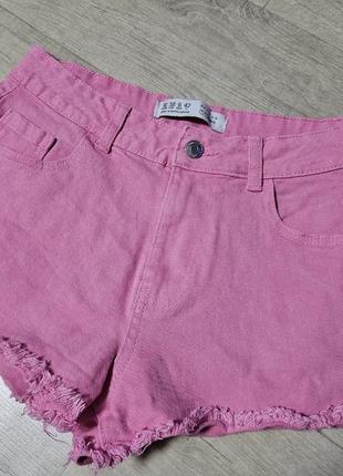 Рожеві джинсові шорти, шорти барбі2 фото