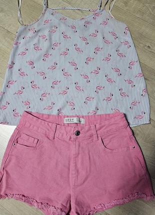 Розовые джинсовые шорты, шорты барби7 фото