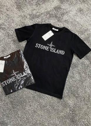 Стильная футболка от stone island черного цвета