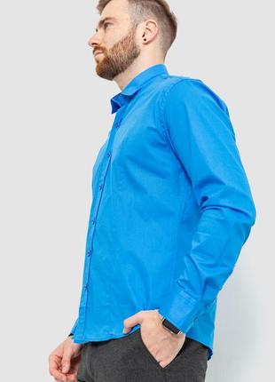 Мужская рубашка однотонная классическая, цвет голубой, 214r2016022 фото