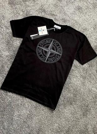 Стильная футболка от stone island черного цвета