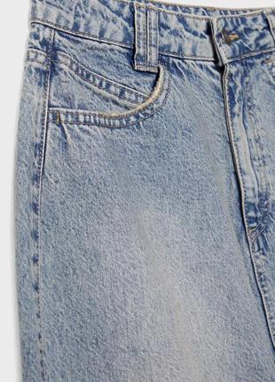 Джинсовая юбка макси, джинсовая юбка с разрезом сзади7 фото