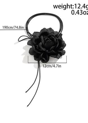Чокер троянда 12 см+190 см, браслет5 фото