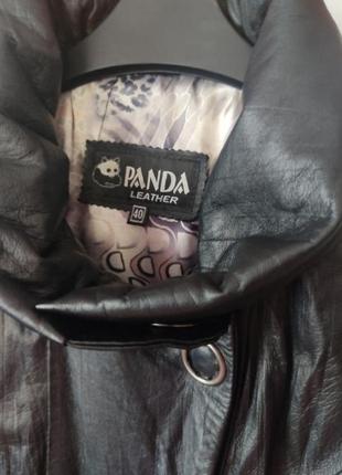 Винтажный кожан плащ panda leather раз. 465 фото