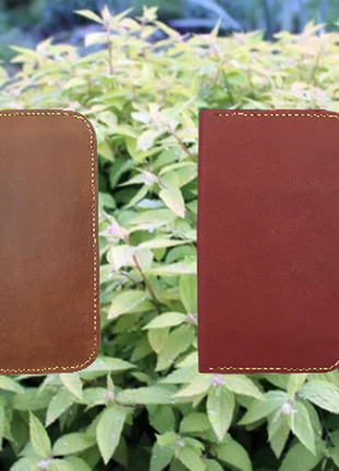 Кожаное портмоне "лакрица" (коричневый)1 фото