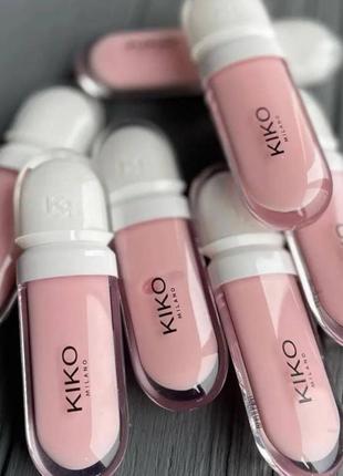 Блиск для губ з ефектом збільшення об'єму kiko milano lip volume plumping effect lip cream1 фото