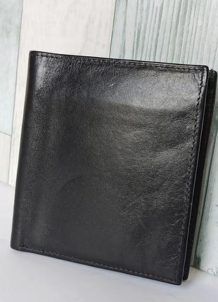 Вместительный компактный кожаный кошелек портмоне 100% натуральная кожа