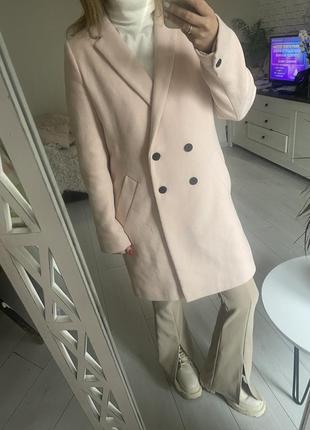 Zara шерстяное пальто3 фото