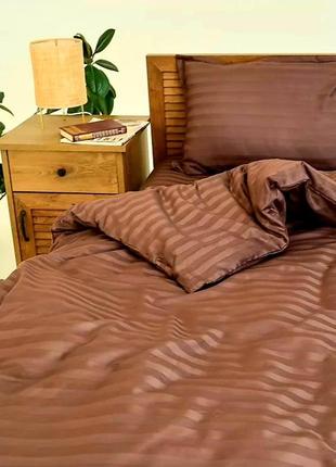 4 сезона страйп сатин 210×230 постельное белье с одеялом1 фото