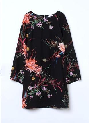 Плаття вільного крою квітковий принт h&m/4375/