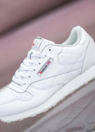 Распродажа! reebok classic кроссовки мужские белые измельчения классик отличное качество кожа весенние демисезонные демисезонные1 фото