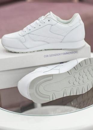 Распродажа! reebok classic кроссовки мужские белые измельчения классик отличное качество кожа весенние демисезонные демисезонные7 фото