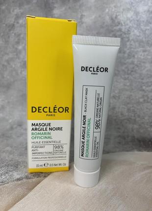 Маска для обличчя decleor romarin officinal black clay mask1 фото