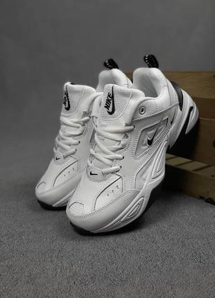 Жіночі кросівки nike m2k tekno white black найк білого з чорним кольорів