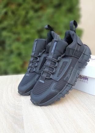 Чоловічі кросівки Reebok classic black yellow black рібок чорного кольору