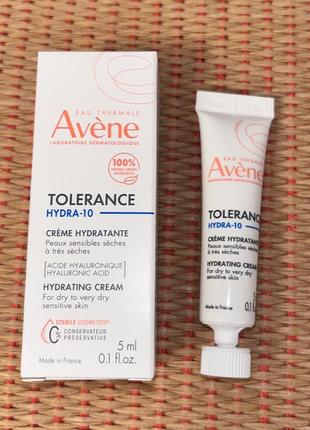 Крем для лица avene tolerance hydra-10 hydrating cream увлажняющий с гиалуроновой кислотой, france 🇫🇷1 фото