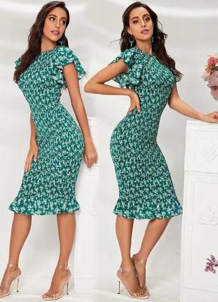 Розпродаж сукня missguided міді asos гумка з рукавами-метеликами5 фото