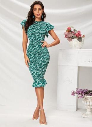 Розпродаж сукня missguided міді asos гумка з рукавами-метеликами6 фото
