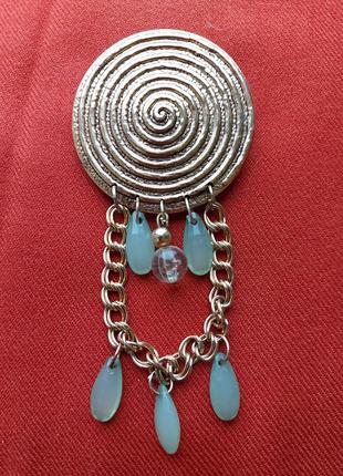 Брош з підвісками, вінтаж, англія