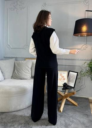 Костюм жилетка+брюки,черный, хаки и пудра,42-60 размеры3 фото