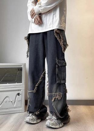 Широкие джинсы ретро винтаж со звездами2 фото