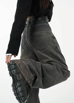 Широкие багги джинсы ретро3 фото