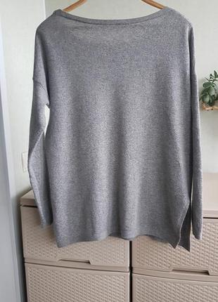 Шерстяной свитер серый джемпер пуловер united colors of benetton m5 фото