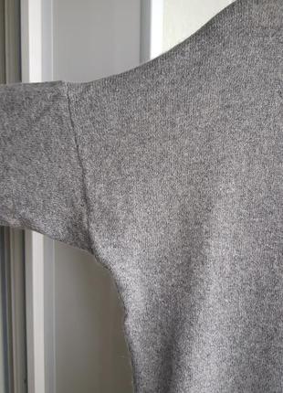 Шерстяной свитер серый джемпер пуловер united colors of benetton m6 фото