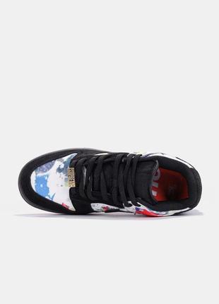 Кроссовки разноцветные nike sb dunk low supreme rammellzee8 фото