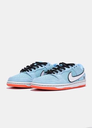 Кроссовки голубые замшевые nike sb dunk low gulf club 58