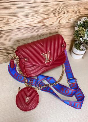 Сумка женская louis vuitton, красная (луи виттон, клатч, маленькая, кожаная, сумочка)