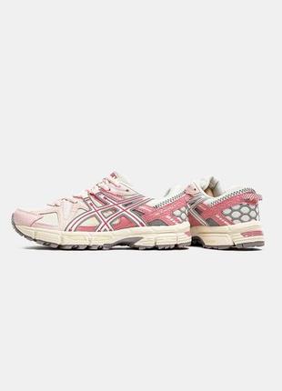 Кроссовки asics gel-kahana 8 white/pink marathon running4 фото