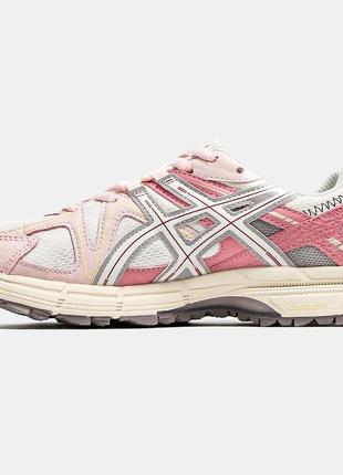 Кроссовки asics gel-kahana 8 white/pink marathon running3 фото